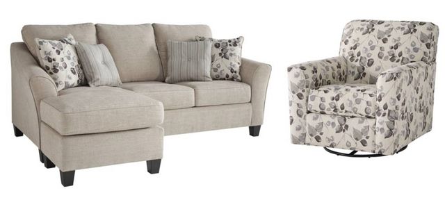 Benchcraft® Abney 2-Piece Driftwood Living Room Seating Set