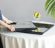 A & B Home Waverly Black Mirrored Square Tray-5