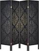 Coaster® Haidera Black 4-Panel Damask Pattern Folding Screen-0