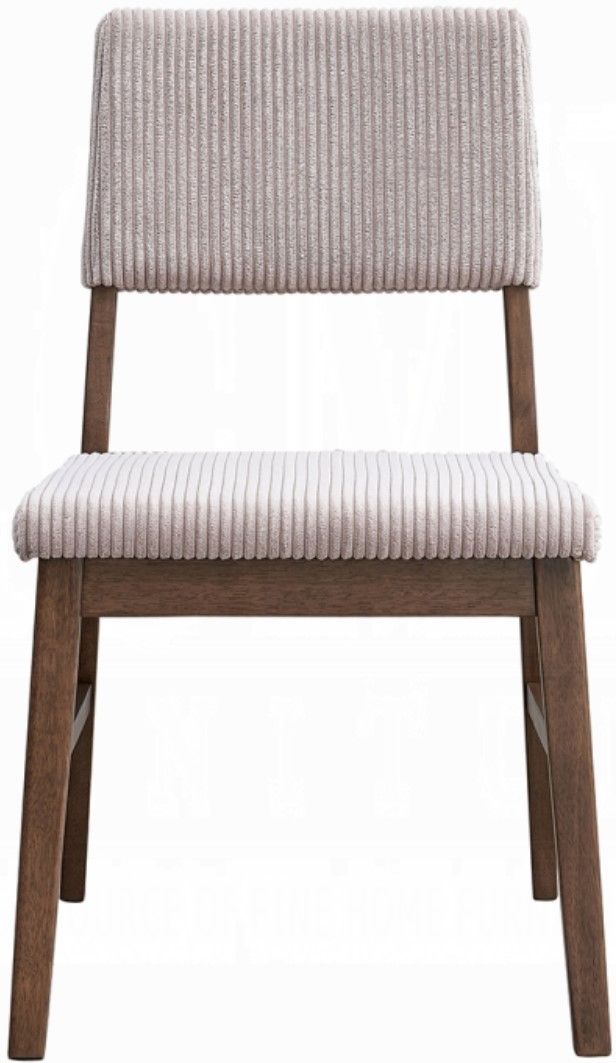 ACME Furniture Seda 2-Piece Pink/Walnut Upholstered Dining Side Chair Set-3