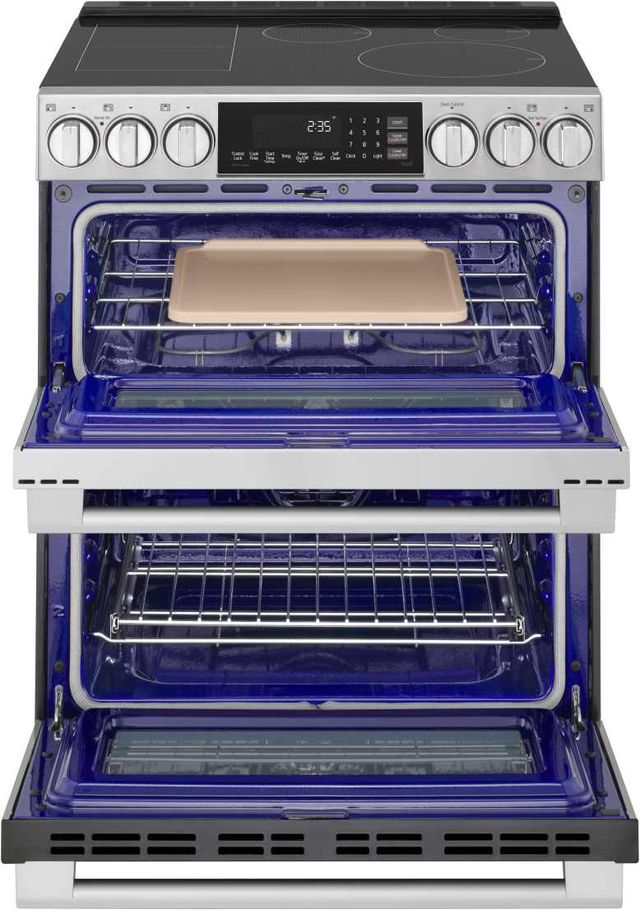 LG Studio 30" PrintProof™ Stainless Steel Double Oven Slide-In Induction Range-2