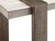 Magnussen Home® Wiltshire Sea Shell Rectangular Cocktail Table with Champagne Bronze Base-3