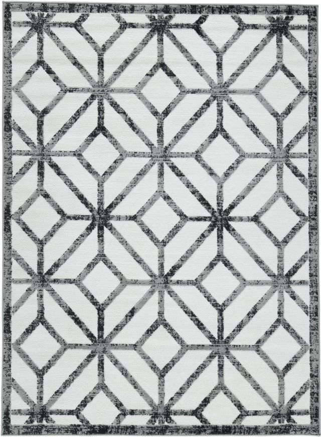 Signature Design by Ashley® Reidland Black/Cream/Gray 8'x10' Large Area Rug-0