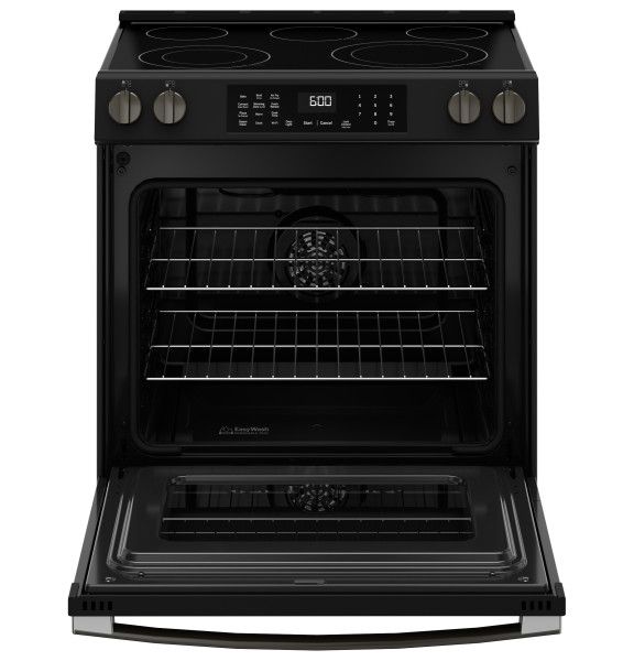 GE® 600 Series 30" Black Slate Slide-In Electric Range-2
