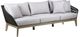 Armen Living Athos Charcoal/Light Brown/Light Gray Fabric/Rope/Wood Outdoor Sofa-0