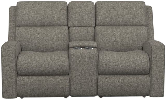 Flexsteel® Score Timber Power Reclining Loveseat with Console-1
