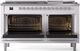 Ilve® Nostalgie II Series 60" White Pro Style Dual Fuel Range-1