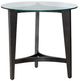 Liberty Furniture Capri Glass Top Round End Table with Espresso Base-2