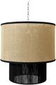 Dovetail Furniture Lumora Black/Natural Pendant Light-0