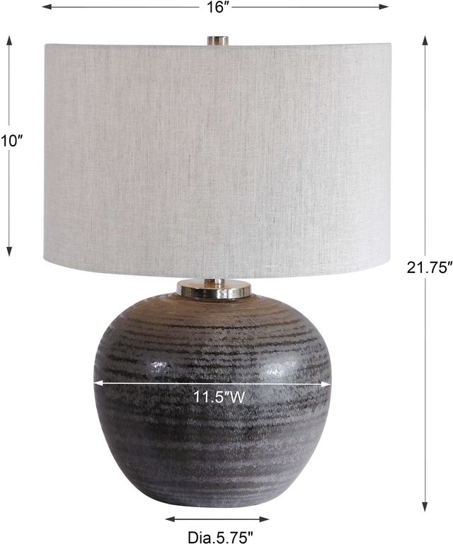 Uttermost® Mikkel Charcoal Table Lamp-2
