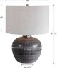 Uttermost® Mikkel Charcoal Table Lamp-2