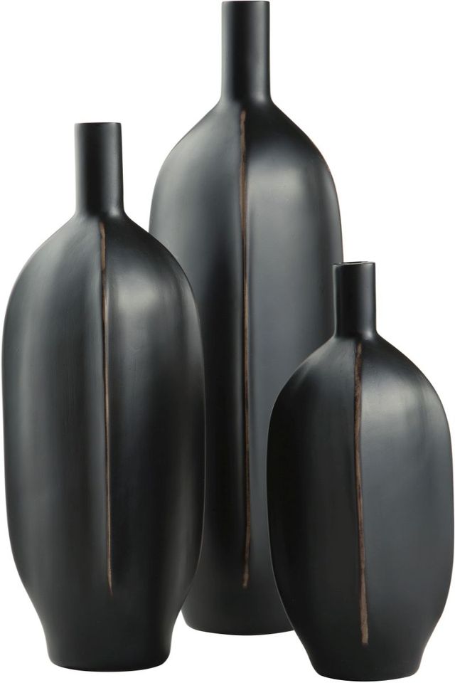 Ensemble de 3 vases Rhaveney, noir, de Signature Design by Ashley®
