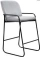 International Furniture Direct Comala Agreeable Gray Upholstered Barstool-0