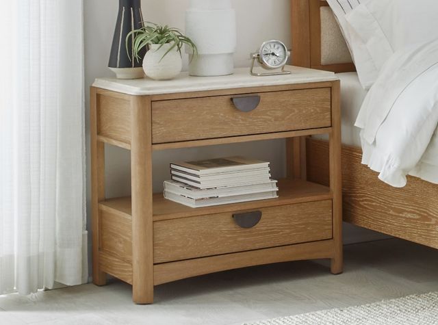 Parker House® Escape Glazed Natural Oak 2-Drawer Nightstand-1