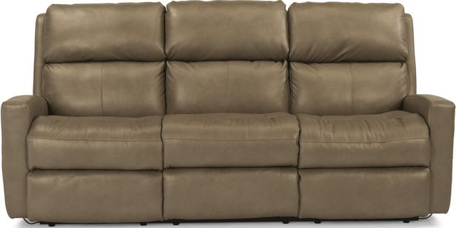 Flexsteel® Catalina Beige Power Reclining Sofa with Power Headrests-1