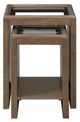 Bernards Trilogy 2-Piece Glass Top Nesting Table with Cocoa Base-1