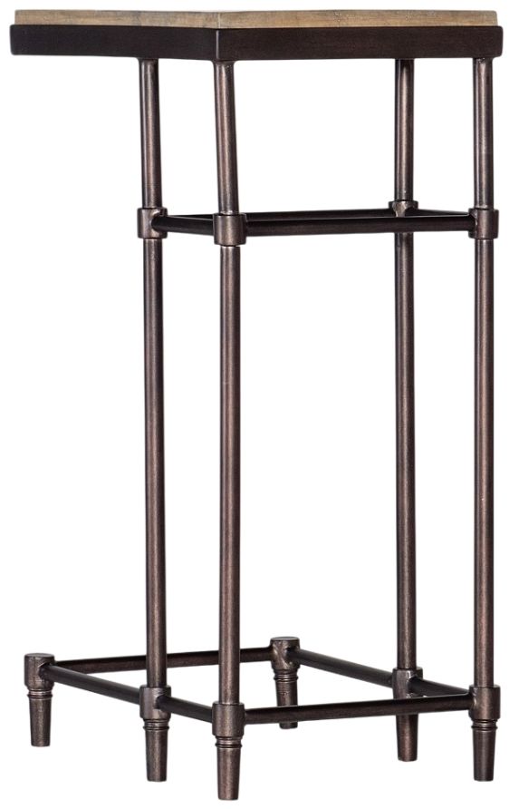 Hooker® Furniture St. Armand Light Natural Chairside Table with Antique Bronze Base-2