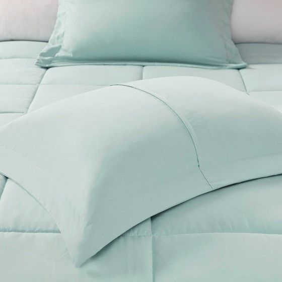 Olliix by Madison Park Sarasota Seafoam King/Cal King Microcell Down Alternative Comforter Mini Set-1
