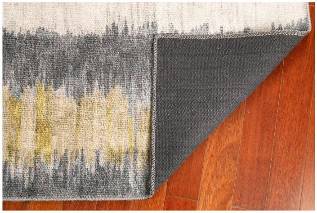 KAS Rugs London Gold/Grey Horizons 5'x8' Area Rug-2