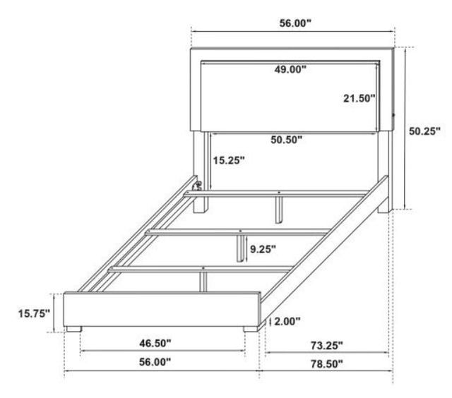 Coaster® Marceline Black Full Panel Bed-3