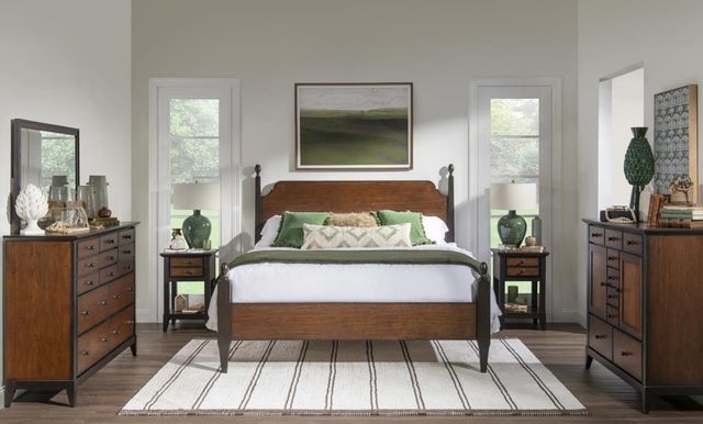 Legacy Classic Fenmore Dark Mocha/Distressed Cherry Open Nightstand-1