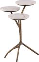 Furniture Classics Garcia Natural Marble Top Drink Table with Gold Base-2