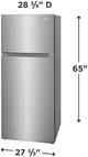 Frigidaire® 28" 16.0 Cu. Ft. Stainless Steel Freestanding Top Freezer Refrigerator-2