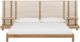 Modus Furniture Tanner Flaxen Wall Queen Panel Bed with Integrated Nightstands-2
