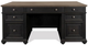 Riverside Furniture Regency Antique Oak Executive Desk with Matte Black Base-1