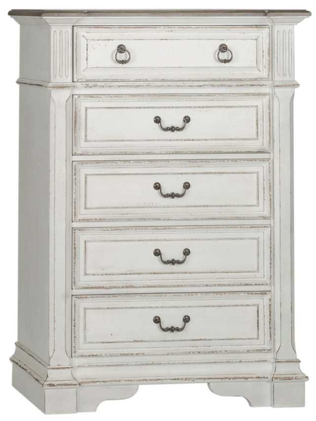 Liberty Furniture Abbey Park Antique White/Weathered Brown Chest-0