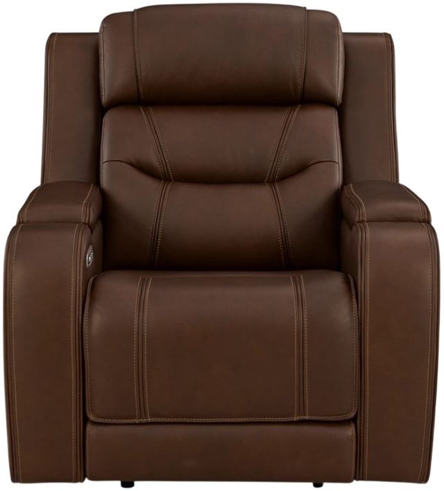 Signature Design by Ashley® Dreamer Brown Power Recliner with Audio-1