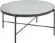 Elements International Vienna Black Coffee Table with White Marble Top-0