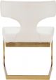 Meridian Furniture Alexandra White/Gold Faux Leather Dining Chair-4