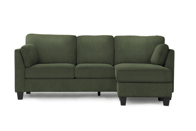 Monarch Specialties Inc. Fjord-77 Olive Green Sofa Lounger and Reversible Chaise-0