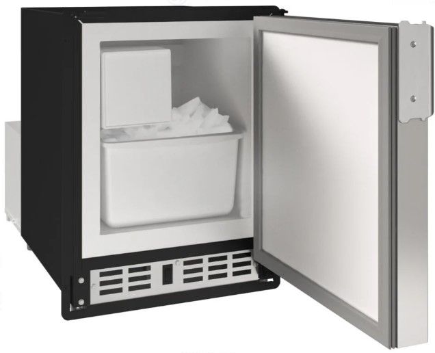 U-Line® White Solid 14" Freestanding/Built-In Ice Maker-1