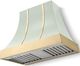 La Cornue CornuFé Cascade 36" Tapestry Wall Mounted Range Hood with Polished Brass Trim-0