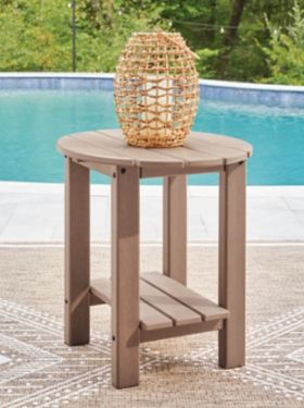 Signature Design by Ashley® Grover Beach Driftwood Wooden Outdoor End Table-1