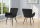 Monarch Specialties Inc. 2-Piece Black 33" Suede Dining Chair Set with Tufted Back-1