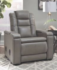 Signature Design by Ashley® Boerna 3-Piece Gray Home Power Recliner Theater Seating Set-2