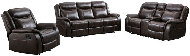 Mazin Furniture Paxton Brown Upholstered Rocker Recliner-2