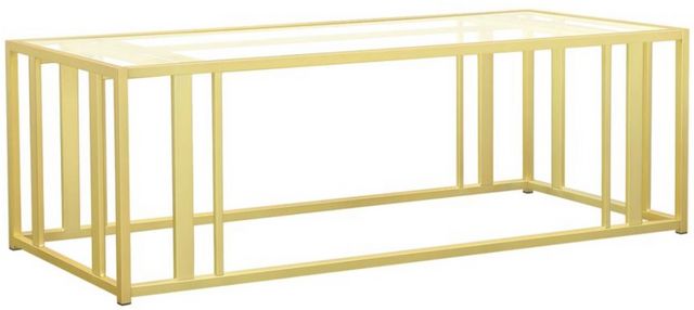Coaster® Adri 2-Piece Tempered Glass Top Occasional Table with Matte Brass Base Set-3