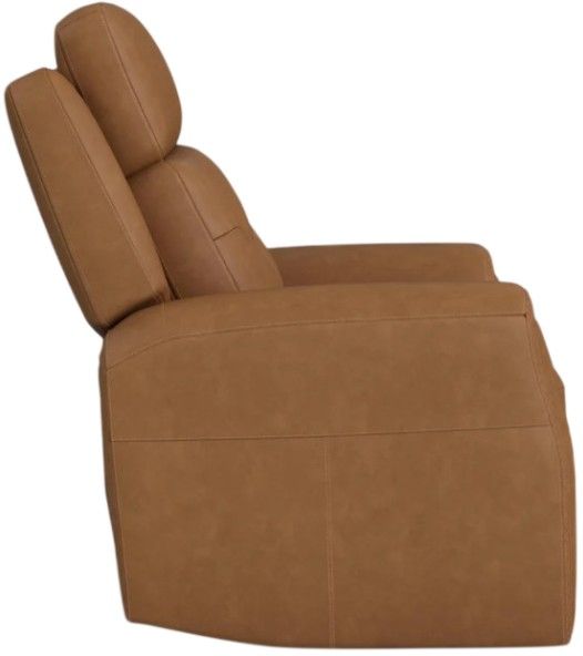 Flexsteel® Felix Toasted Almond Leather Power Recliner with Power Headrest and Lumbar-4