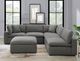 Elements International Cloud 9 Garrison Charcoal Ottoman-1