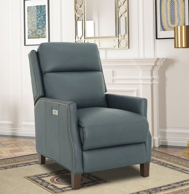 BarcaLounger® Charlotte Santa Fe Ocean Leather Power Recliner-2