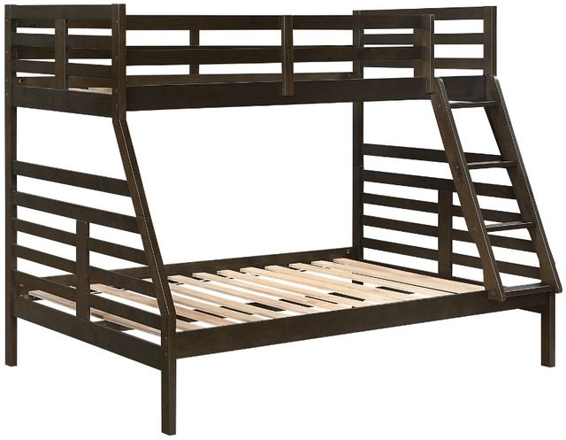 Homelegance® Darden Dark Brown Twin over Full Youth Bunk Bed-2