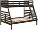 Homelegance® Darden Dark Brown Twin over Full Youth Bunk Bed-2
