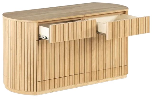 Transformer Table Transformer Scandinavian Oak Round Fluted Sideboard-1