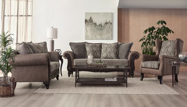 Hughes Furniture® 7910 Perle Coco Loveseat-1