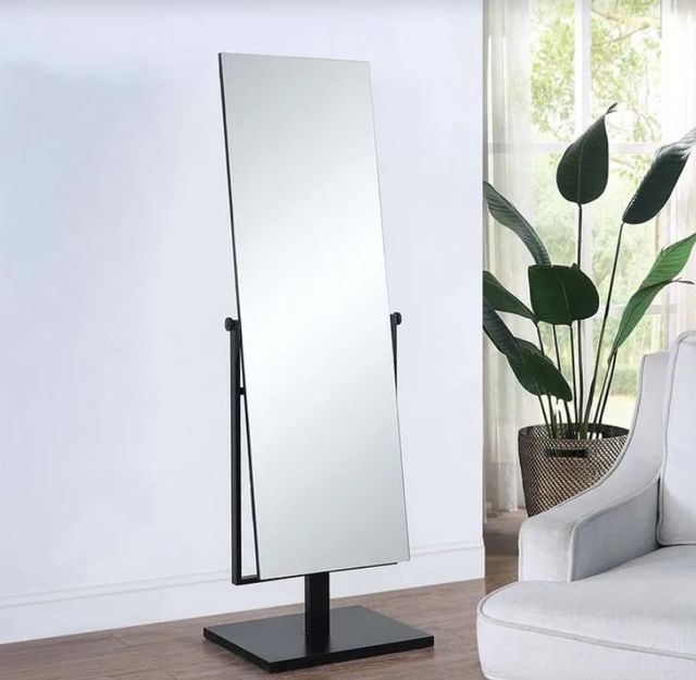 Renwil® Samira Matte Black Floor Mirror-4