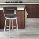 Armen Living Bryant Black/Brushed Stainless Steel Swivel Bar Stool-1